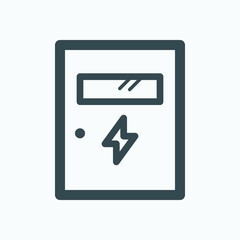 Electric metal box isolated vector icon