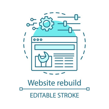 Website Rebuild Concept Icon