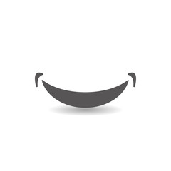 Obraz na płótnie Canvas Smile mouth icon simple flat style vector illustration.