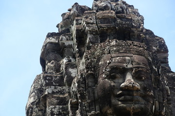 Les visages du temps de Bayon à Angkor, Cambodge