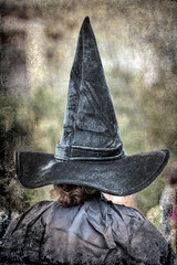 a large and long pointy witch hat for halloween