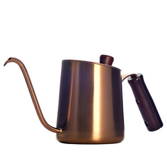 Coffee kettle isolated on white background. Tea kettle with handle. Clipping path