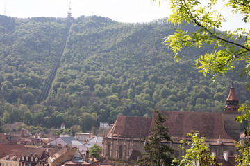 landscape of Brasov in Romania including the mountains