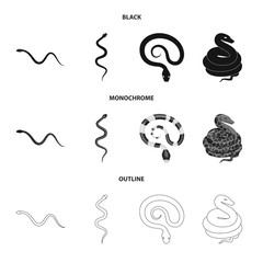 Vector illustration of mammal and danger icon. Set of mammal and medicine stock vector illustration.