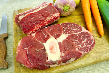 jarret et plat de côte de boeuf