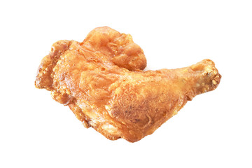 Fried chicken isolated on white