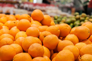 Orange piles that are sold in the market or supermarkets