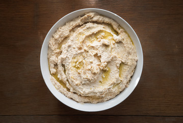 Homemade Hummus in a bowl