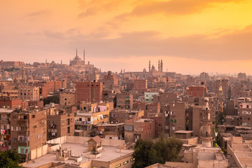 Fototapeta na wymiar sunset scenery at Cairo Egypt