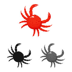 Isolated object of fresh  and restaurant icon. Collection of fresh  and marine   stock symbol for web.