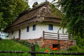 Old house in traditional ukrainian country village