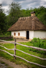 Fototapeta na wymiar Old house in traditional ukrainian country village