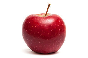 manzana roja en fondo blanco