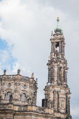 Fototapeta na wymiar Dresden , Germany - MAY 4, 2019. Tourism concept. Beautiful view of city streets, centre of city. Vacation in Dresden 