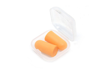 Obraz premium ear plugs isolated on white