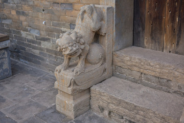Stone carving of Chinese ancient architecture