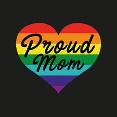 proud mom gay pride rainbow flag lgtb lesbian homosexual