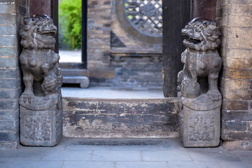 Stone carving of Chinese ancient architecture
