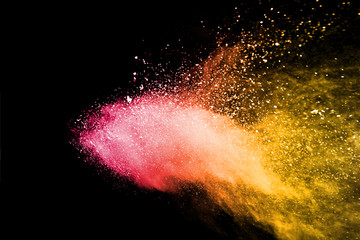 Colorful dust explode. Paint Holi.