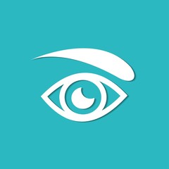 Eye icon, modern minimal flat design style
