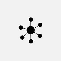 molecule icon isolated on white background