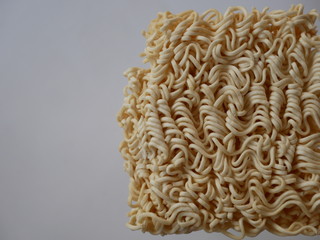 noodles on white background