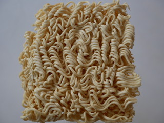 noodles on white background