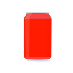 Aluminum can with water drops.