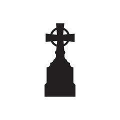 Tombstone icon isolated on white background
