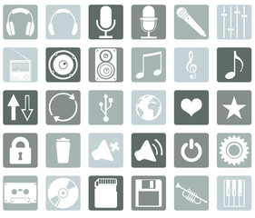 Vector Set of Music Icons