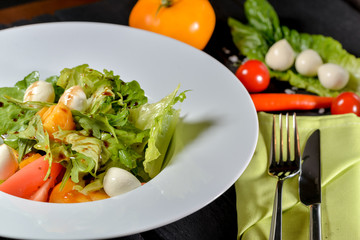 Mozzarel salad in the author's chef