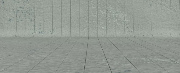 Estudio para presentación de producto de diseño en 3d. Fondo tridimensional con texturas, relieves y diferentes materiales plásticos, madera, concreto, metales y combinaciones de colores.