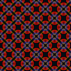 Fototapeta premium Abstract colorful pattern. Seamless ornament illustration. Textile vintage design.