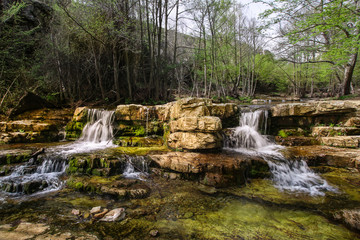 Cehennem Waterfalls of Kirklareli Province in Turkey
