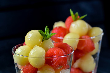 fresh fruit salad with fruits and vegetables