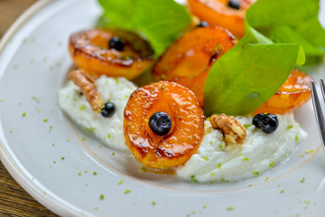 caramelized apricot for breakfast dessert