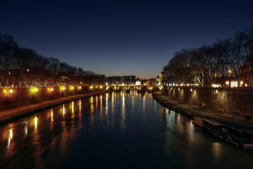 Notturno sul fiume Tevere - 204