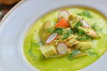 soup with chicken and vegetables