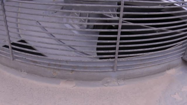 close up cooling system ventilator moving 