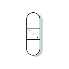 Adhesive plaster. Vector illustration