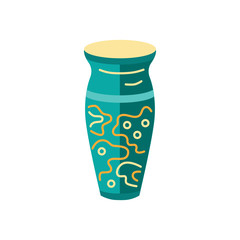 Drum vector illustration isolated on white background. Flat style design.