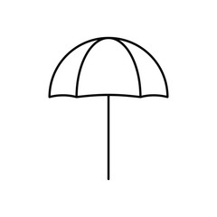 Beach umbrella symbol icon