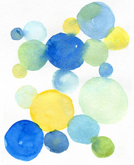 Abstract Watercolor Circles Background
