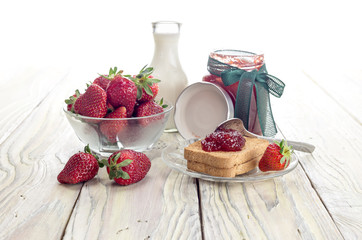 Strawberry jam and strawberry