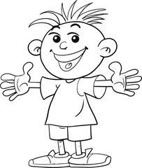 Happy boy cartoon