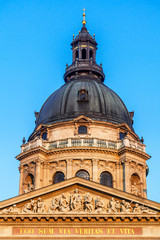 Fototapeta na wymiar Dome of St. Stephen's Basilica in Budapest