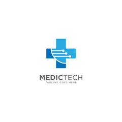 Medical Technology Logo Design Vector
