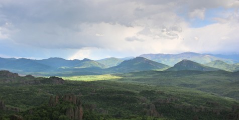 Belogradchick landscape cliffs in Bulgaria