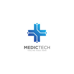 Medical Technology Logo Design Vector