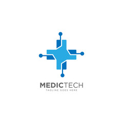 Obraz premium Medical Technology Logo Design Vector